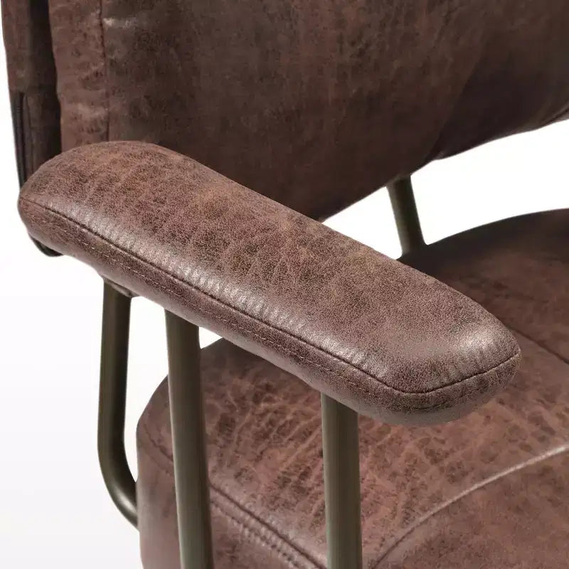 Chaise de bureau en similicuir suédé