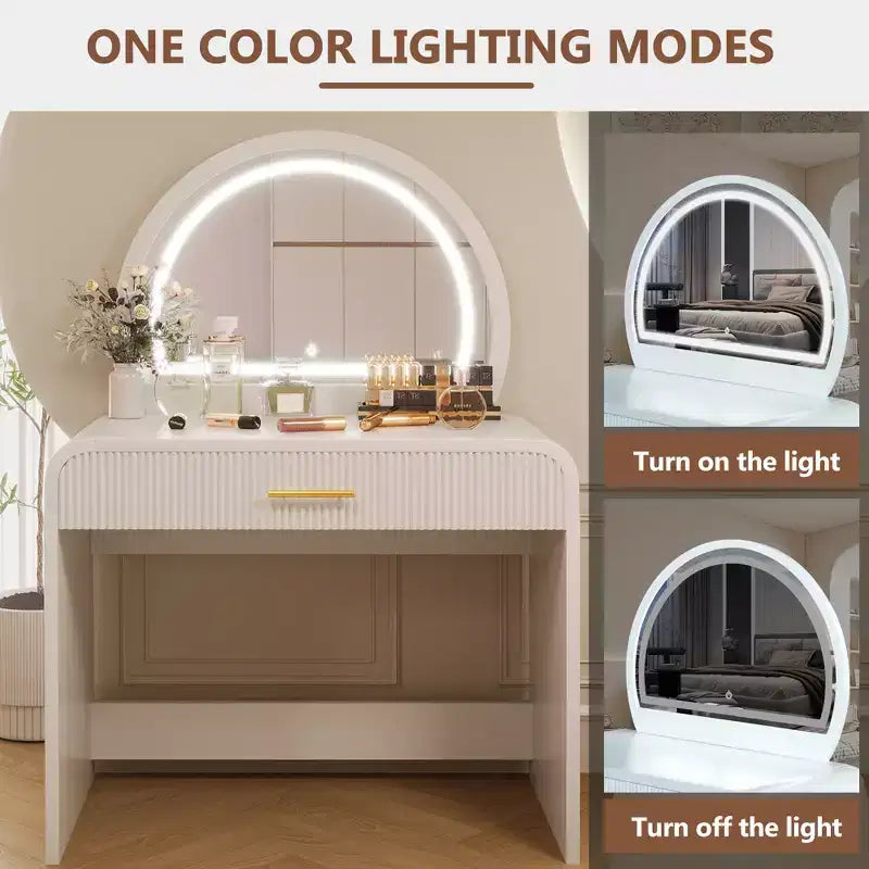 Coiffeuse 40W avec miroir lumineux à écran tactile