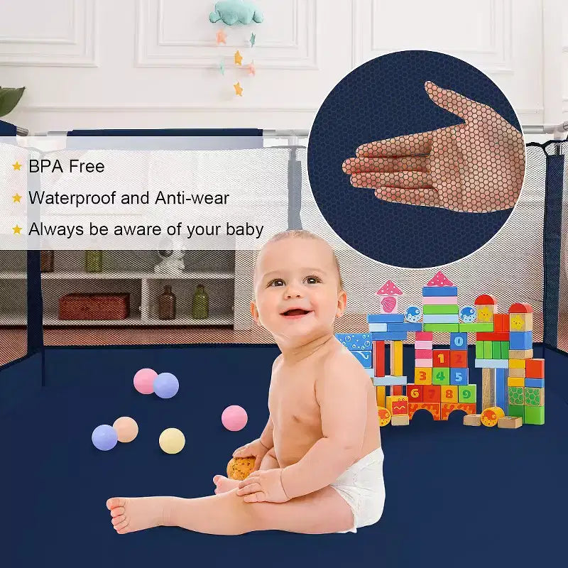 Parc pour bébé à 4 panneaux Spacieux et sécurisé Parc portable