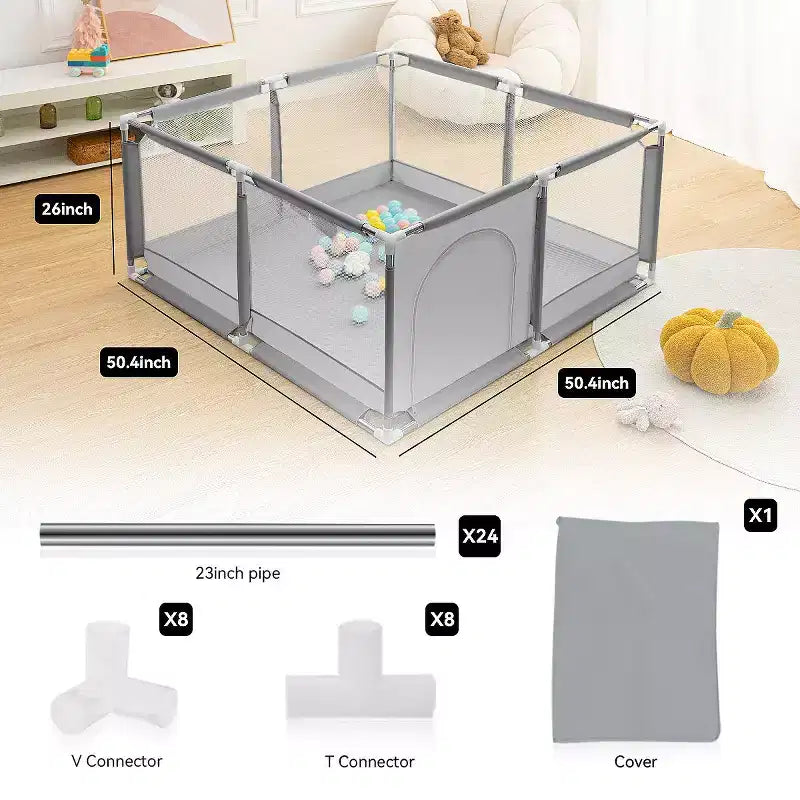 Parc pour bébé à 4 panneaux Spacieux et sécurisé Parc portable