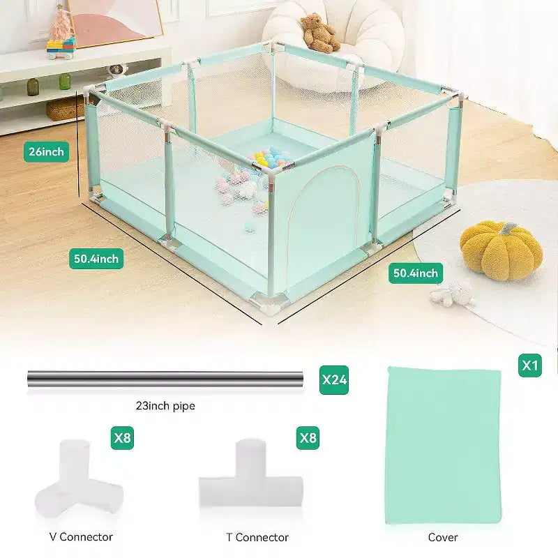 Parc pour bébé à 4 panneaux Spacieux et sécurisé Parc portable