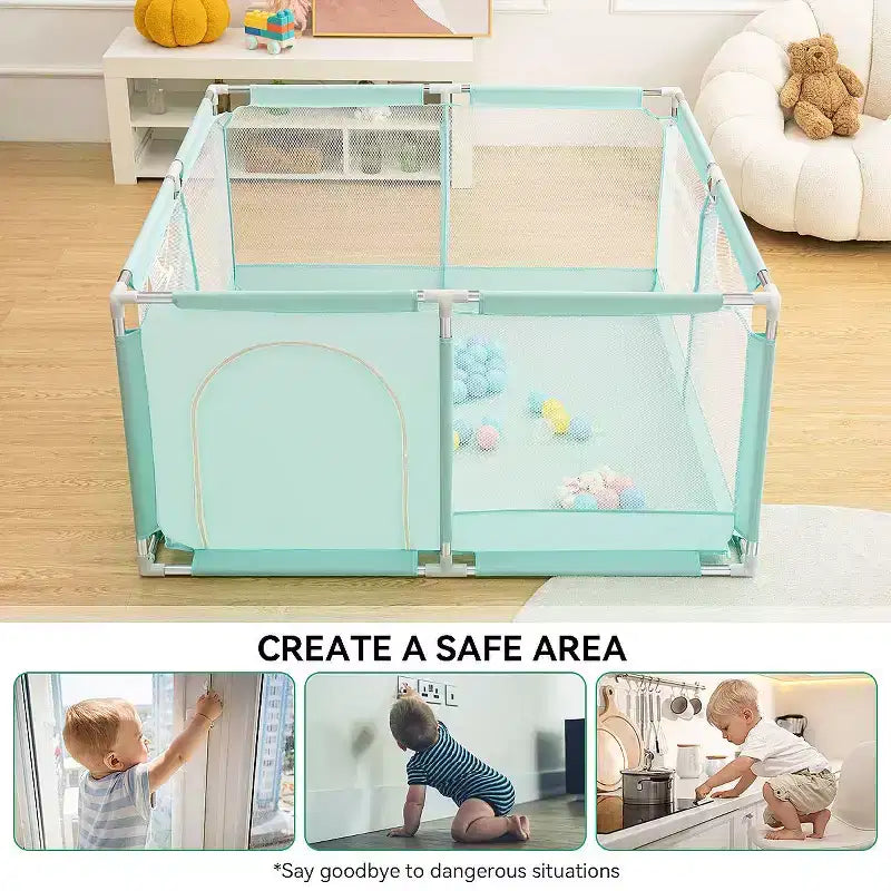 Parc pour bébé à 4 panneaux Spacieux et sécurisé Parc portable