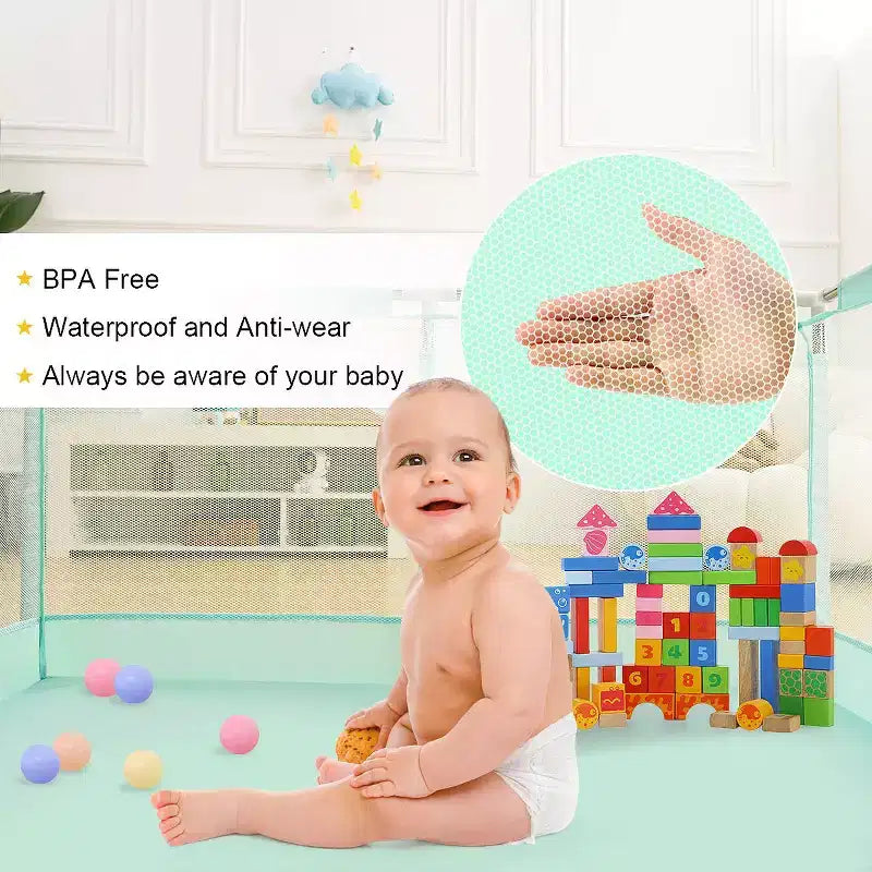 Parc pour bébé à 4 panneaux Spacieux et sécurisé Parc portable