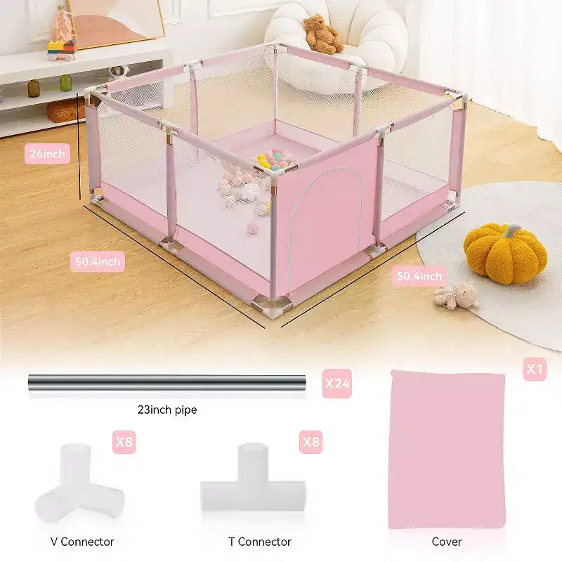 Parc pour bébé à 4 panneaux Spacieux et sécurisé Parc portable