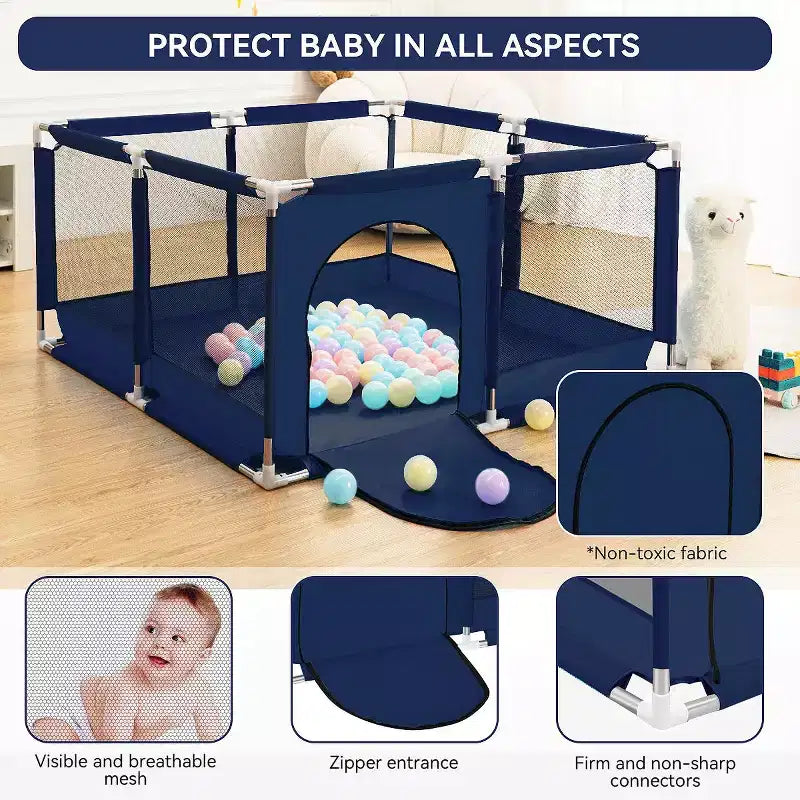 Parc pour bébé à 4 panneaux Spacieux et sécurisé Parc portable