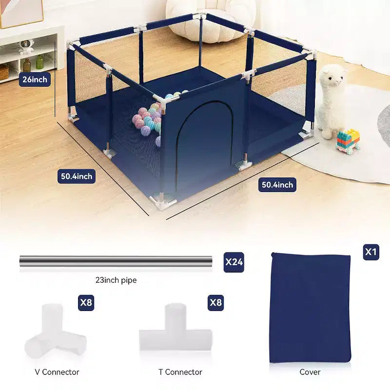 Parc pour bébé à 4 panneaux Spacieux et sécurisé Parc portable