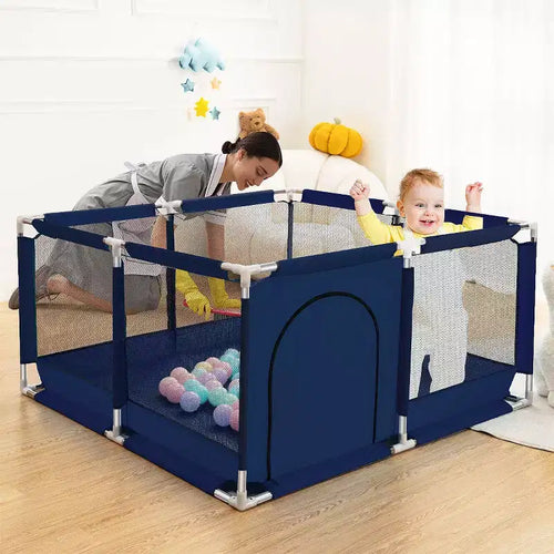 GOTGELIF 50x50 4-Panel Baby Playpen Spacious & Secure Portable Playard
