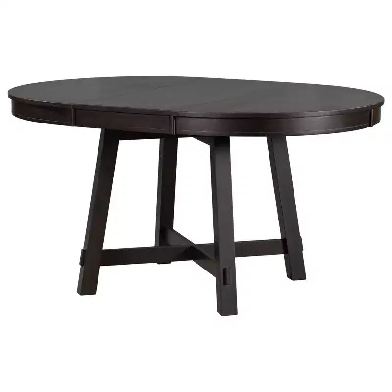 Table à manger de style rustique à base en X à 4 pieds avec rallonge de 40,6 cm