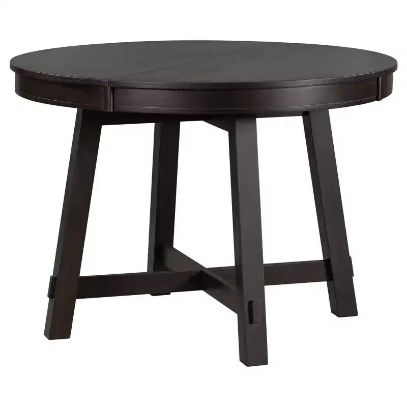 Table à manger de style rustique à base en X à 4 pieds avec rallonge de 40,6 cm