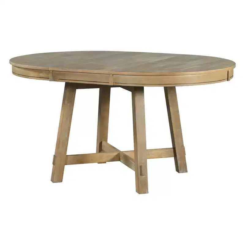 Table à manger de style rustique à base en X à 4 pieds avec rallonge de 40,6 cm