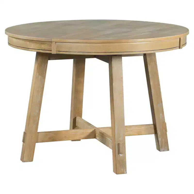 Table à manger de style rustique à base en X à 4 pieds avec rallonge de 40,6 cm
