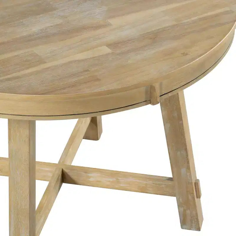 Table à manger de style rustique à base en X à 4 pieds avec rallonge de 40,6 cm