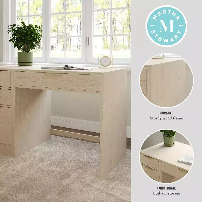 Bureau à un tiroir avec classeur à 3 tiroirs pour bureau à domicile