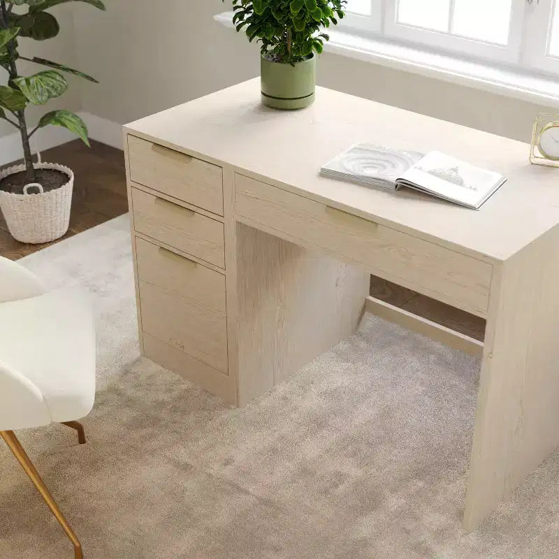 Bureau à un tiroir avec classeur à 3 tiroirs pour bureau à domicile
