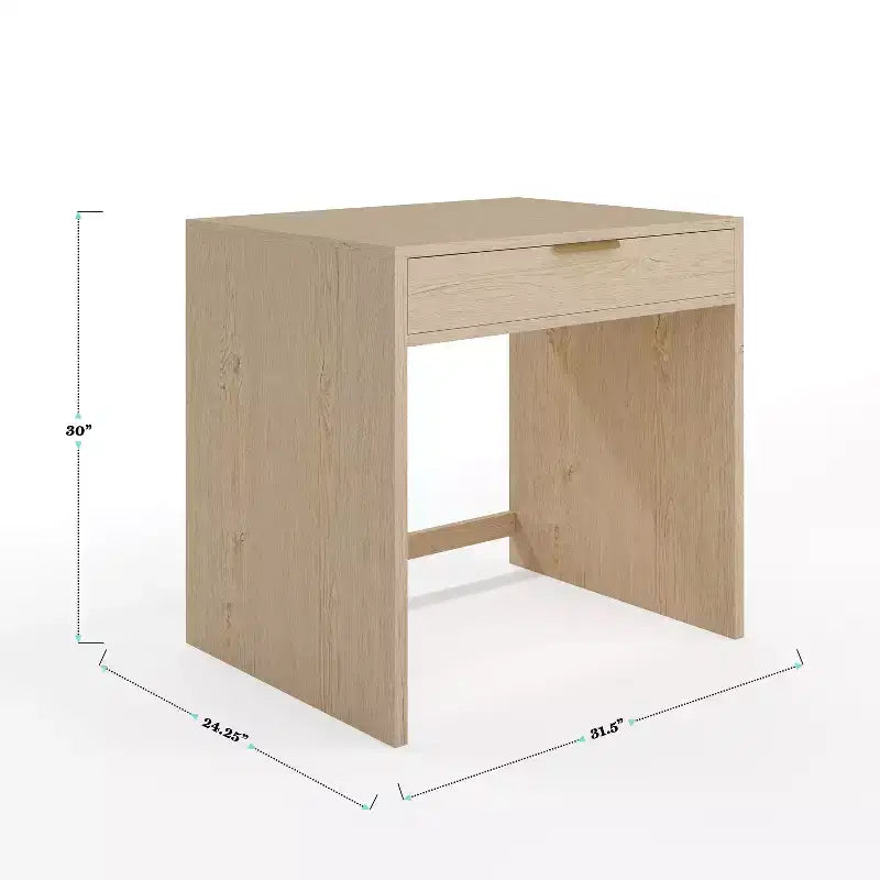 Bureau à un tiroir avec classeur à 3 tiroirs pour bureau à domicile