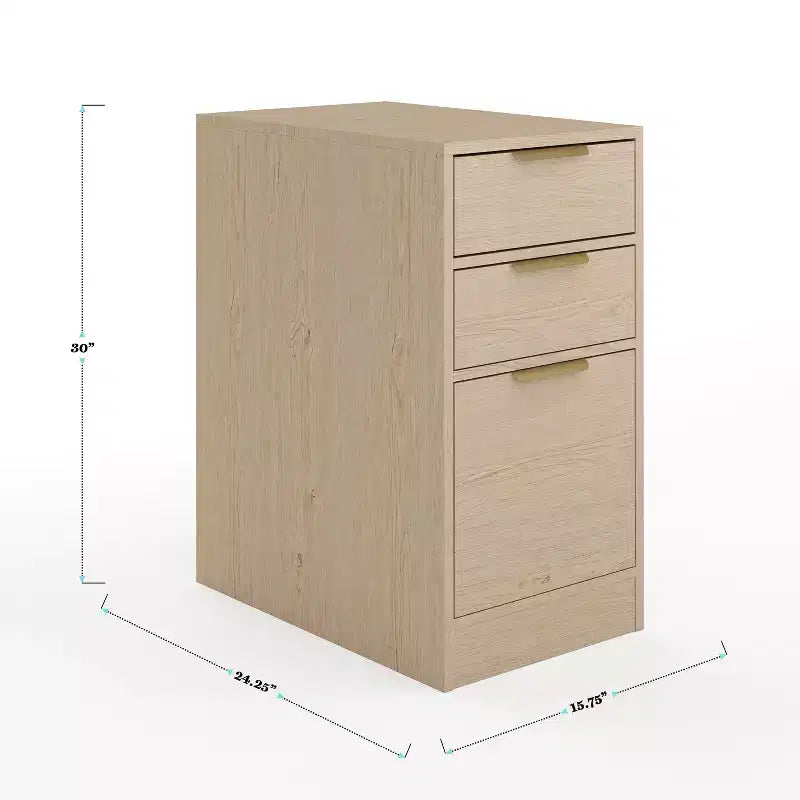 Bureau à un tiroir avec classeur à 3 tiroirs pour bureau à domicile