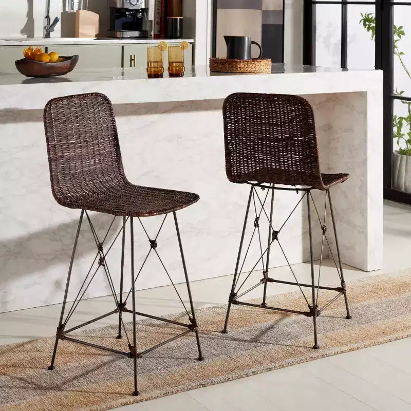Tabouret de comptoir tissé