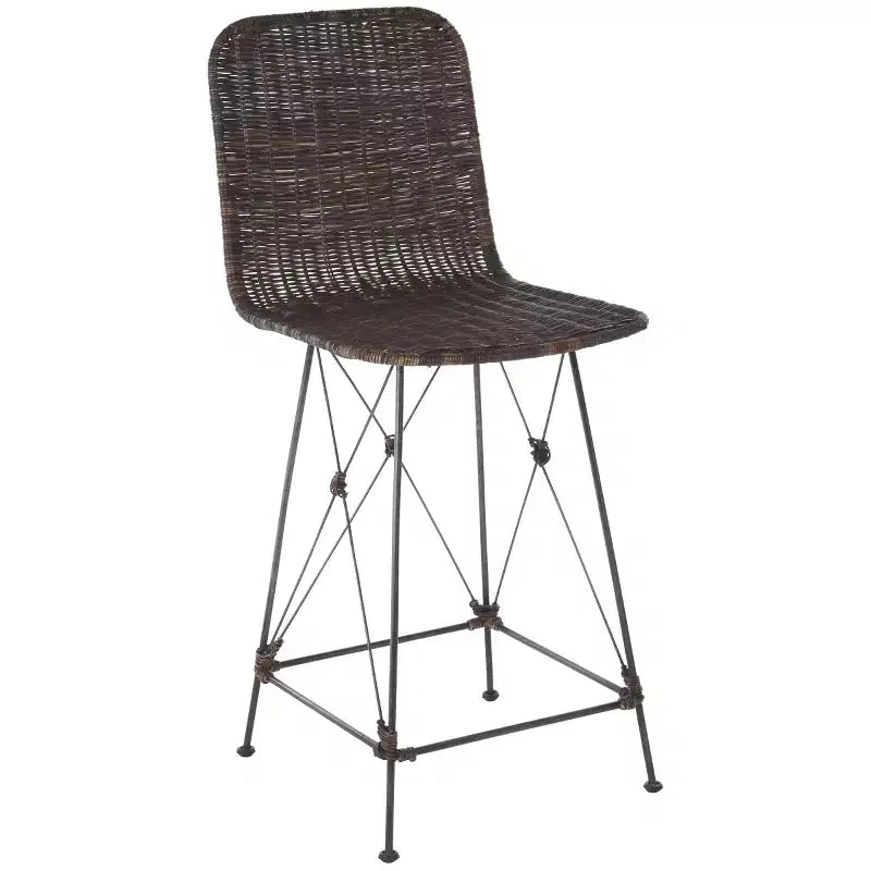 Tabouret de comptoir tissé