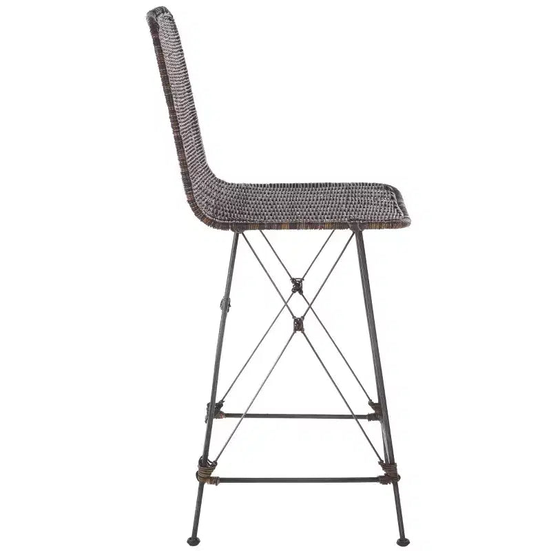 Tabouret de comptoir tissé
