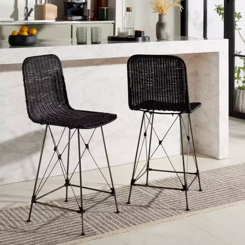 Tabouret de comptoir tissé