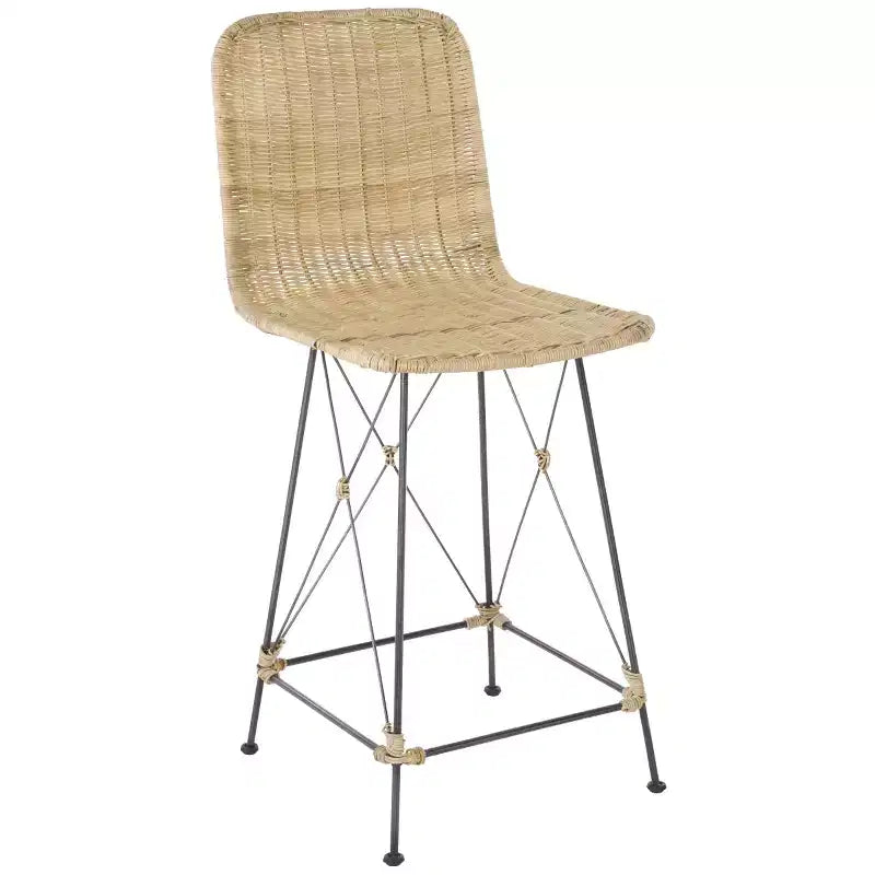 Tabouret de comptoir tissé