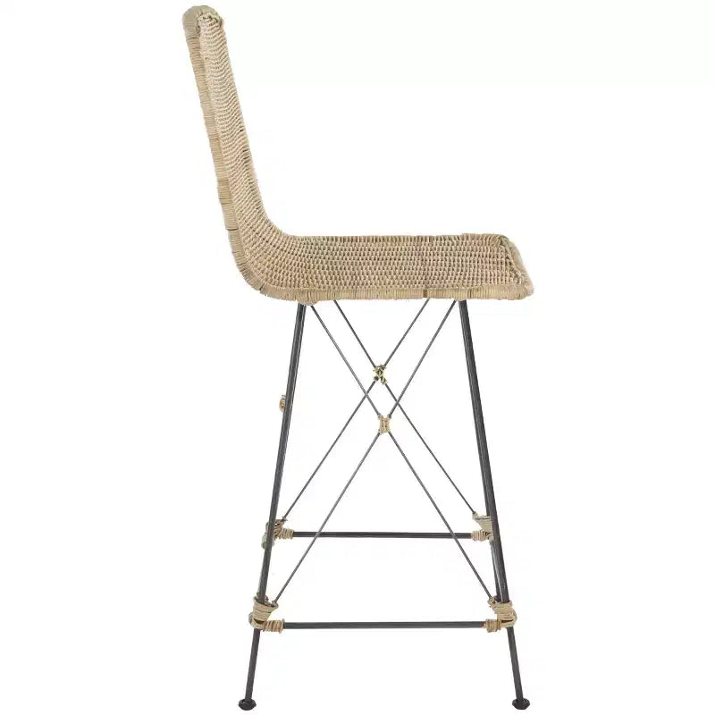 Tabouret de comptoir tissé