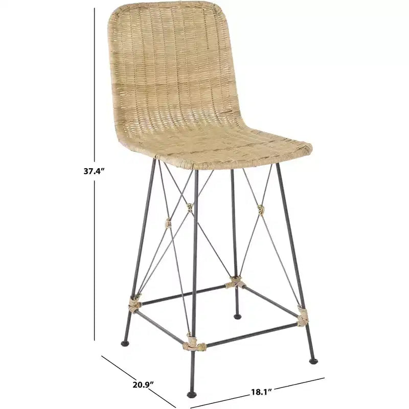 Tabouret de comptoir tissé