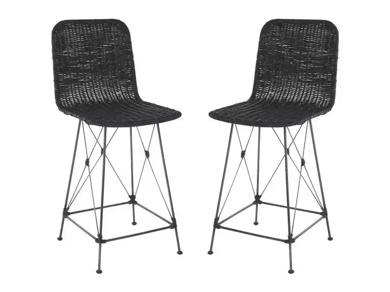 Minerva Weaved Counter Stool (Set Of 2) - BST6505 - Safavieh