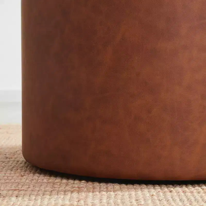 Grand pouf de rangement rond pour table basse de 22 pouces