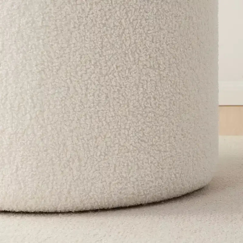 Grand pouf de rangement rond pour table basse de 22 pouces