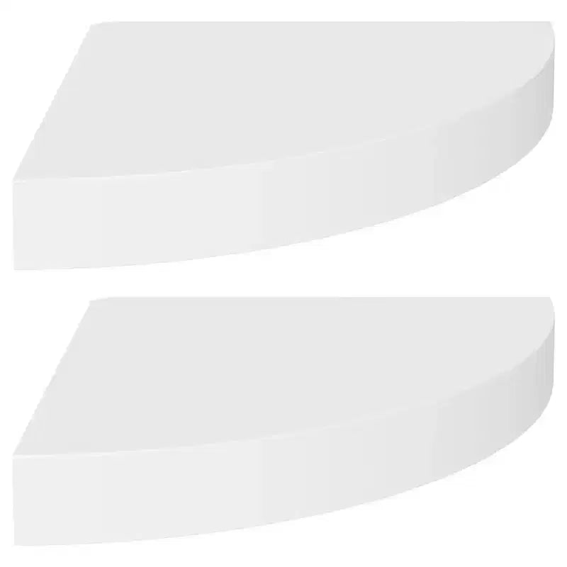 Étagère d'angle en MDF alvéolé blanc