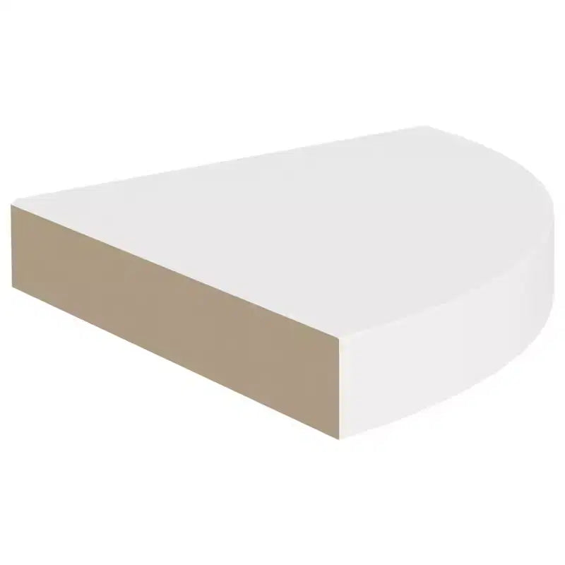 Étagère d'angle en MDF alvéolé blanc