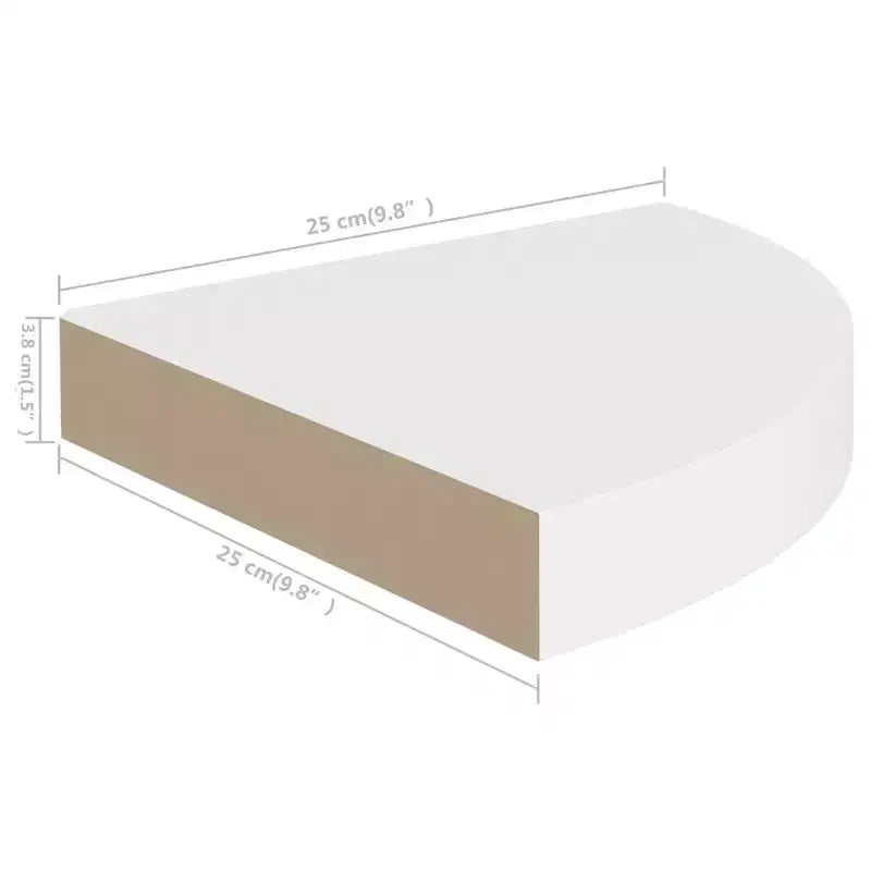 Étagère d'angle en MDF alvéolé blanc