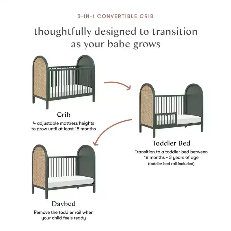 Lit de bébé convertible avec lit d'enfant