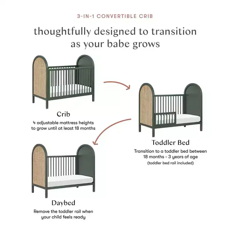Lit de bébé convertible avec lit d'enfant
