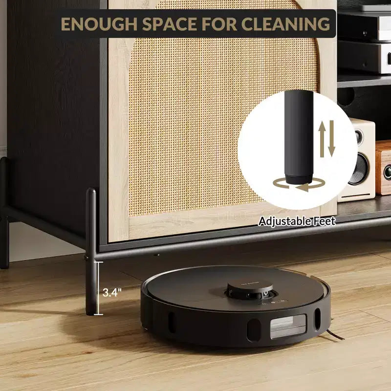 Meuble TV 3 tiroirs pour salon, meuble de rangement pour divertissement