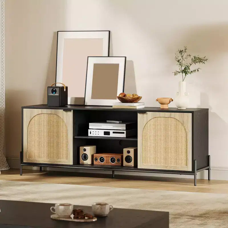 Meuble TV 3 tiroirs pour salon, meuble de rangement pour divertissement