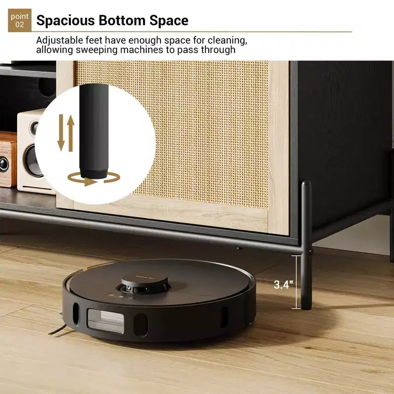 Meuble TV 3 tiroirs pour salon, meuble de rangement pour divertissement