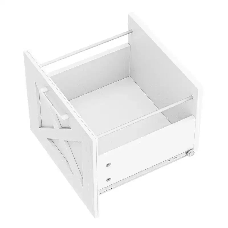 Bureau d'angle en L avec tiroir de classement et armoire de rangement