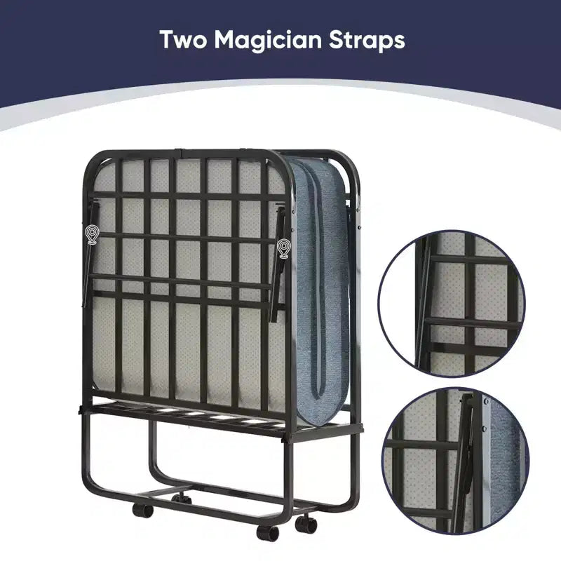 Lit pliant avec matelas de 12,7 cm, lit d'appoint portable, lit de camp