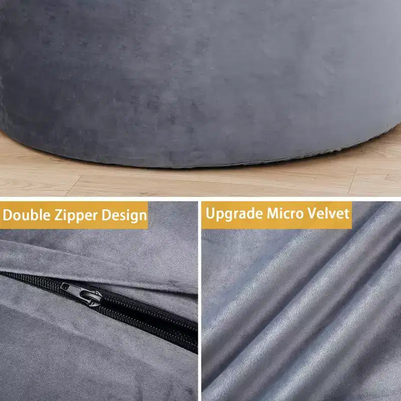 Grands poufs pour adultes/adolescents avec rembourrage en mousse déchiquetée