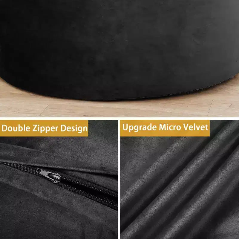 Grands poufs pour adultes/adolescents avec rembourrage en mousse déchiquetée