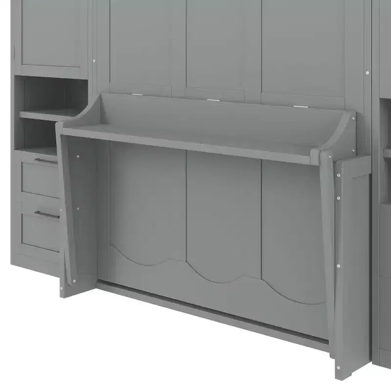 Lit escamotable mural complet avec armoire, Lit armoire escamotable pleine grandeur