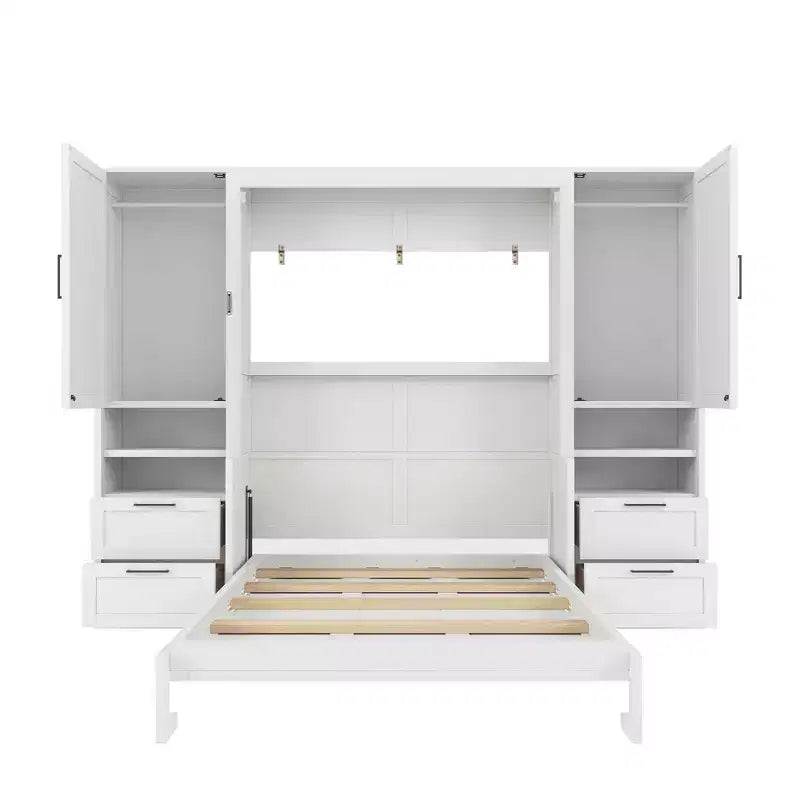 Lit escamotable mural complet avec armoire, Lit armoire escamotable pleine grandeur