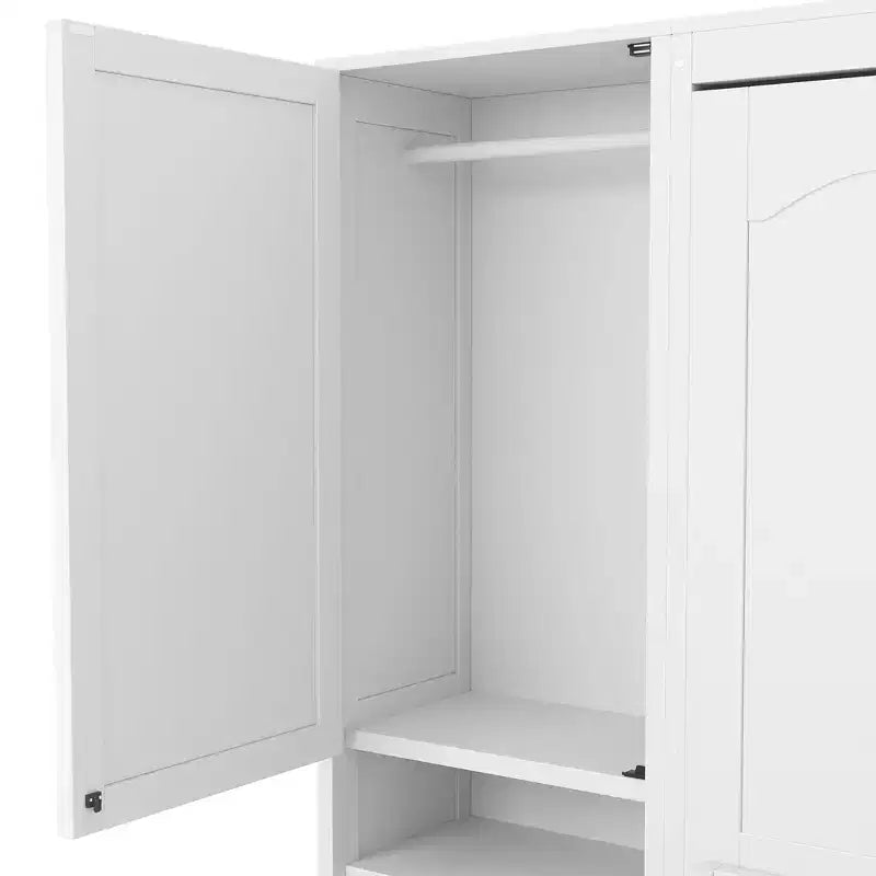 Lit escamotable mural complet avec armoire, Lit armoire escamotable pleine grandeur