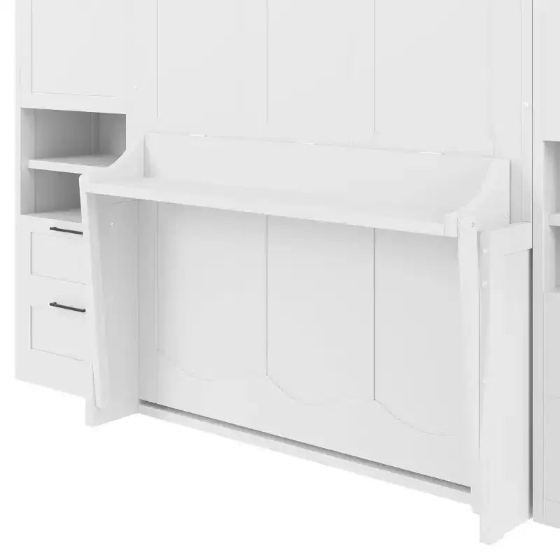 Lit escamotable mural complet avec armoire, Lit armoire escamotable pleine grandeur