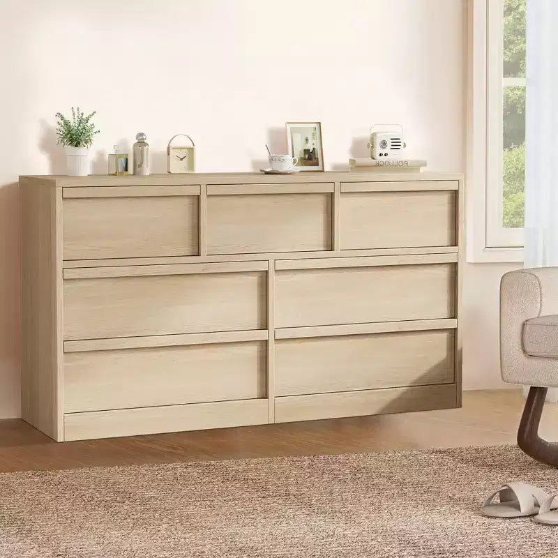 Commode, buffet en bois durable avec tiroirs, plateau spacieux