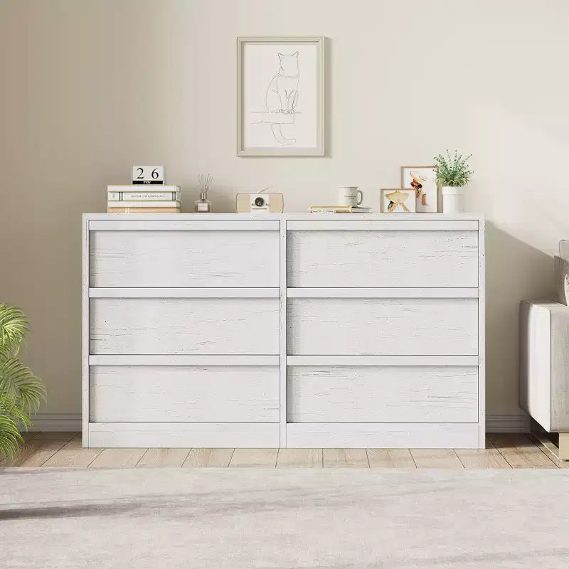 Chest of Drawers, Durable Wood Sideboard with Drawers & Spacious Countertop, Scandinavian Style Bedroom Furniture, for Living Room, Hallway