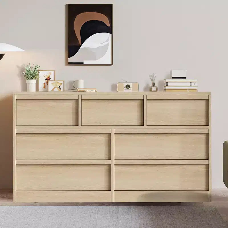 Commode, buffet en bois durable avec tiroirs, plateau spacieux