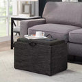 HomeStock Comfort Accent Storage Ottoman with Reversible Tray